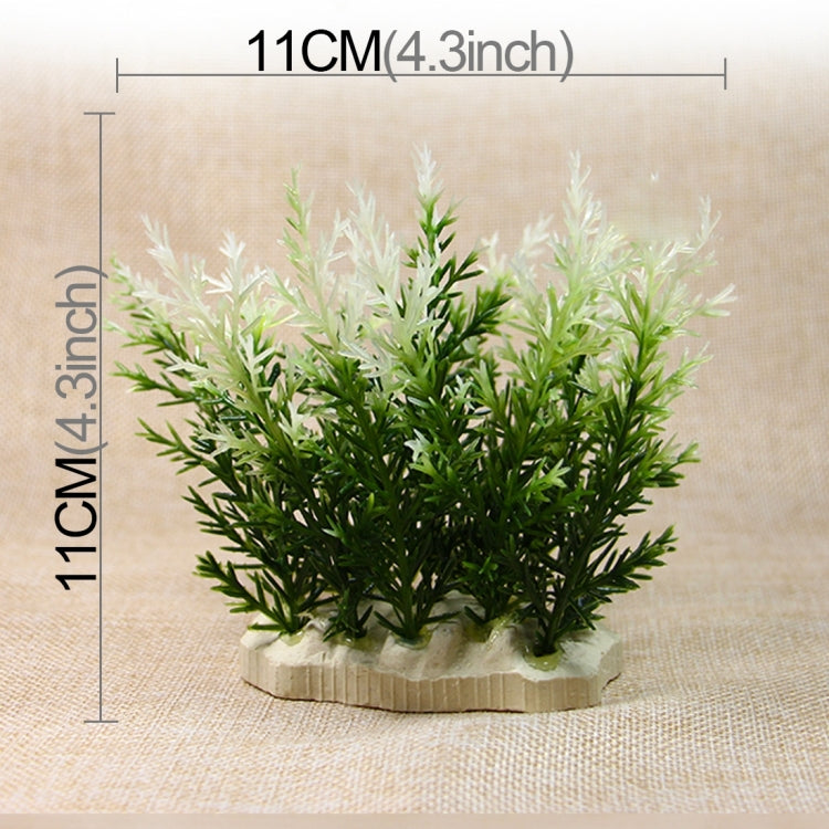 Artificial Tree Plant Grass Figurines Miniatures Aquarium Fish Tank Landscape, Size: 11.0 x 11.0cm