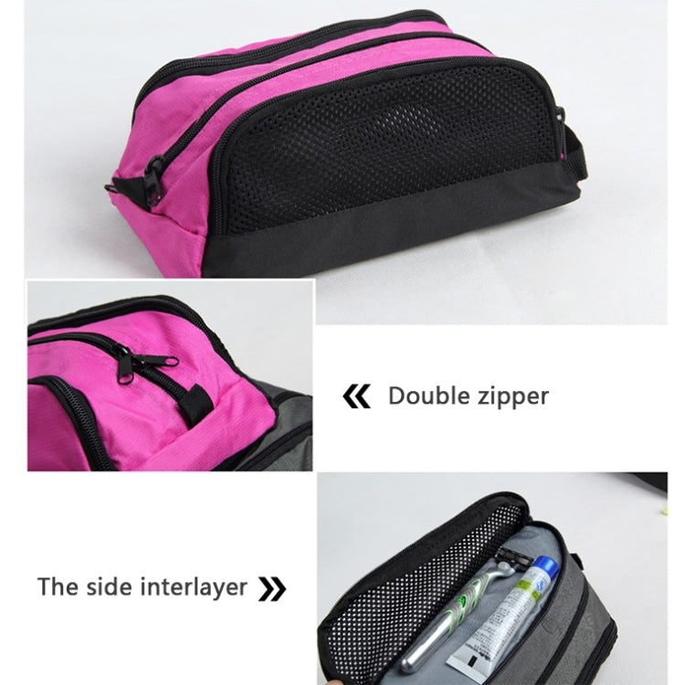 BLUEFIELD High Quality Oxford Lattice Cloth Portable Travel Wash Bag with Handle, Size: 25*12*10 cm