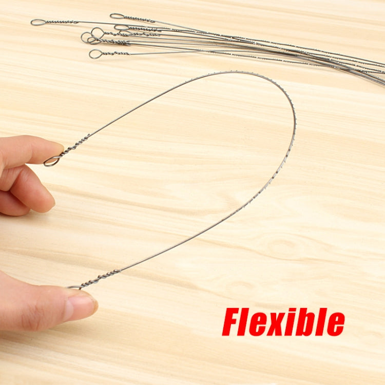 10 PCS 150 x 0.1mm High Carbon Steel Filament Small Toothed Belt Spiral Pull Flower Saw Blade for U Shape Hacksaw (OG7432)