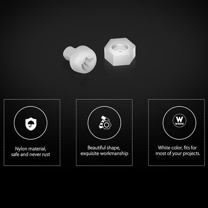 300PCS Nylon M3 Hexagonal Screw Nut Separation Pillar Combination Set