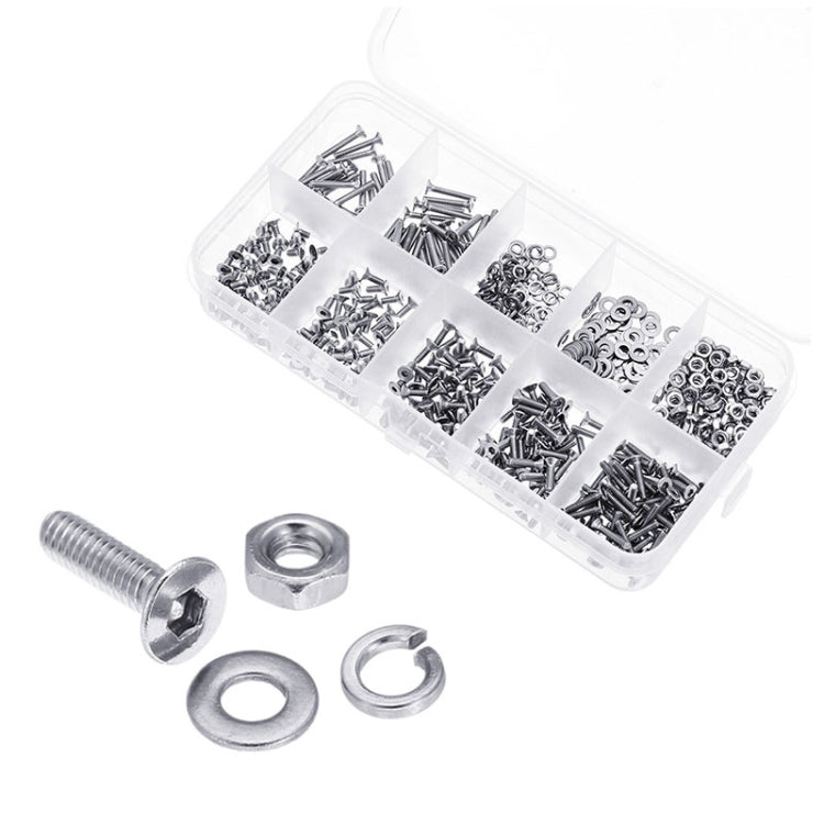 600 PCS M2 304 Stainless Steel Hex Socket