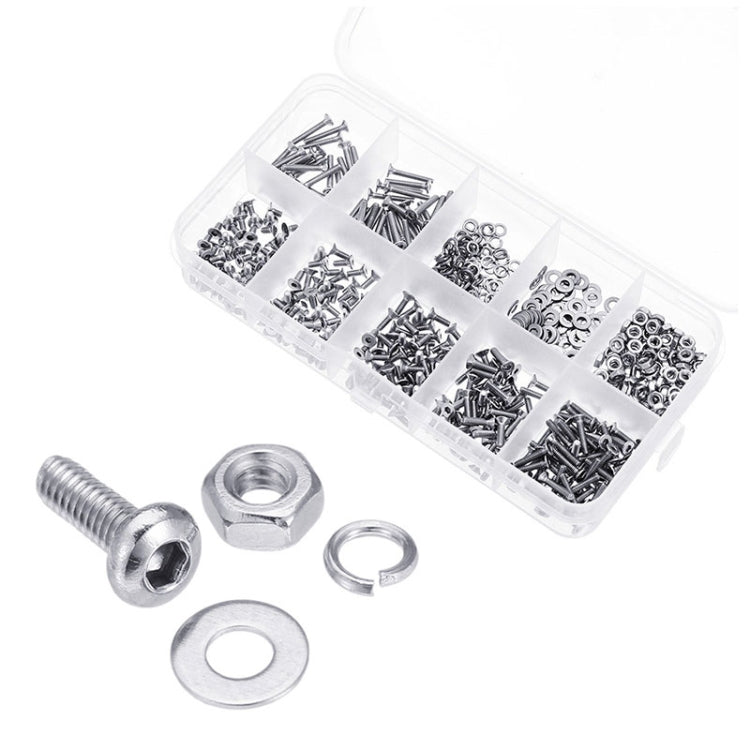 600 PCS M2 304 Stainless Steel Hex Socket