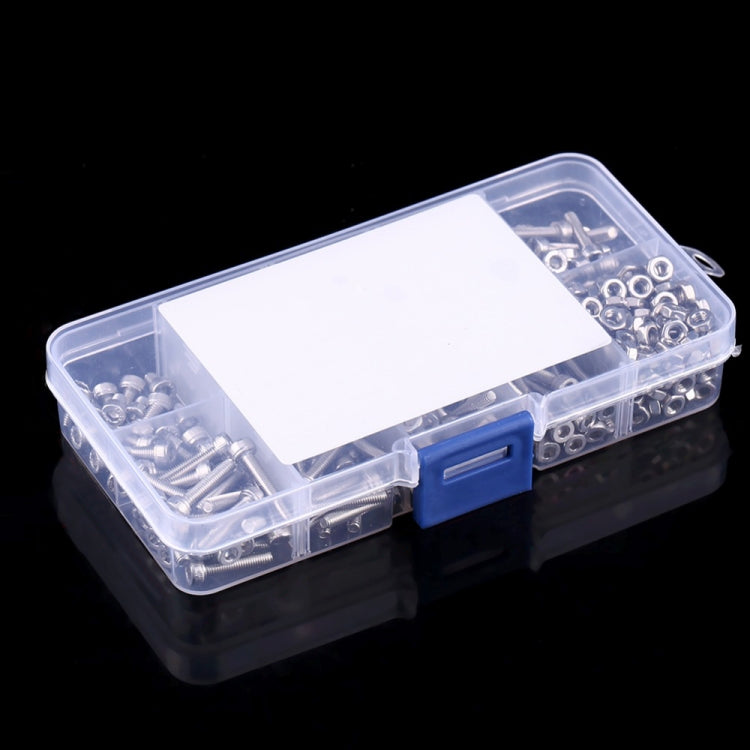 340 PCS DIN912 Hex Socket Screws Bolts Nut M3 Stainless Steel Cap Head Screw Set