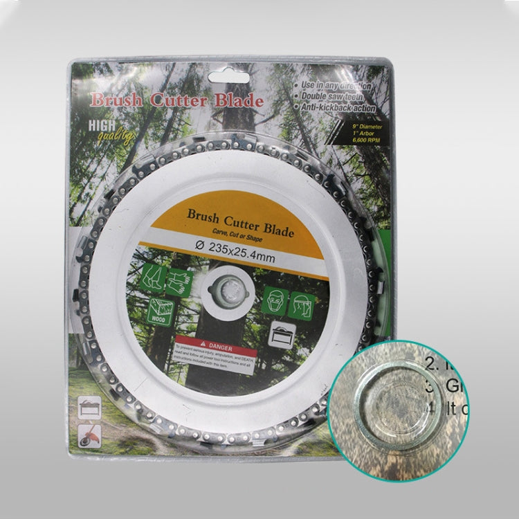 9 inch Wood Slotted Saw Blade Angle Grinder Chain Tray