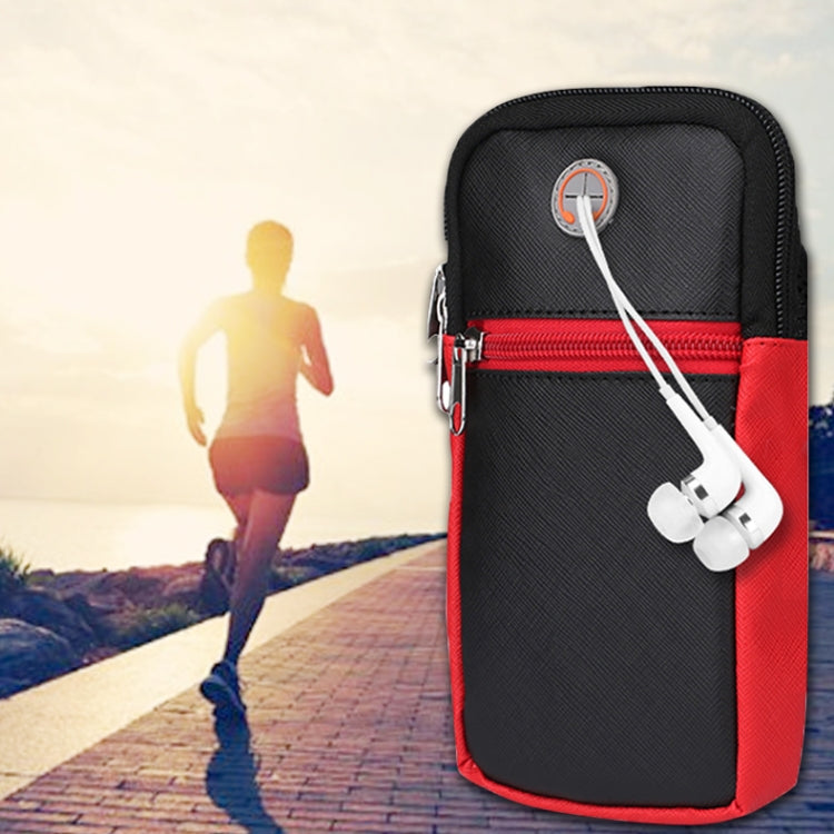 Universal 5.5 inch or Under Phone Zipper Multi-functional Sport Arm Case with Earphone Hole, For iPhone, Samsung, Sony, Oneplus, Xiaomi, Huawei, Meizu, Lenovo, ASUS, Cubot, Ulefone, Letv, DOOGEE, Vkworld, and other Smartphones