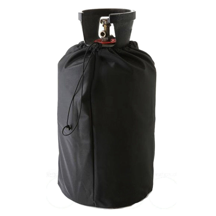 210D Oxford Cloth Outdoor Small Propane Tank Waterproof Dustproof UV Protection Cover (Black)