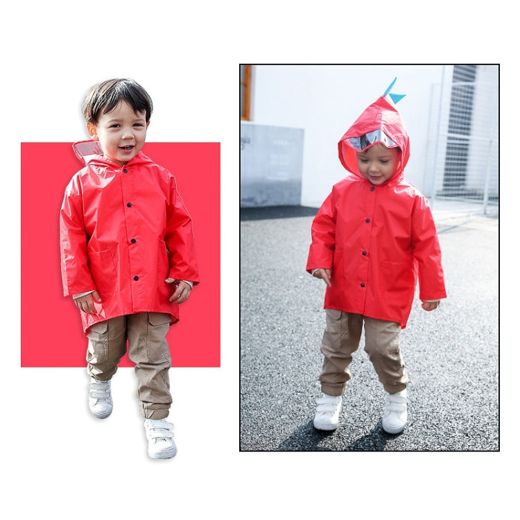Cartoon Dinosaur Children Fashion Raincoat Size: M