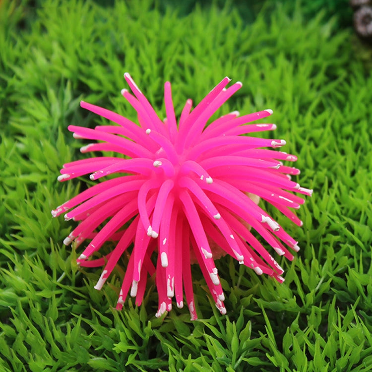 3 PCS Aquarium Articles Decoration TPR Simulation Sea Urchin Ball Coral with Point, Size: S, Diameter: 7cm