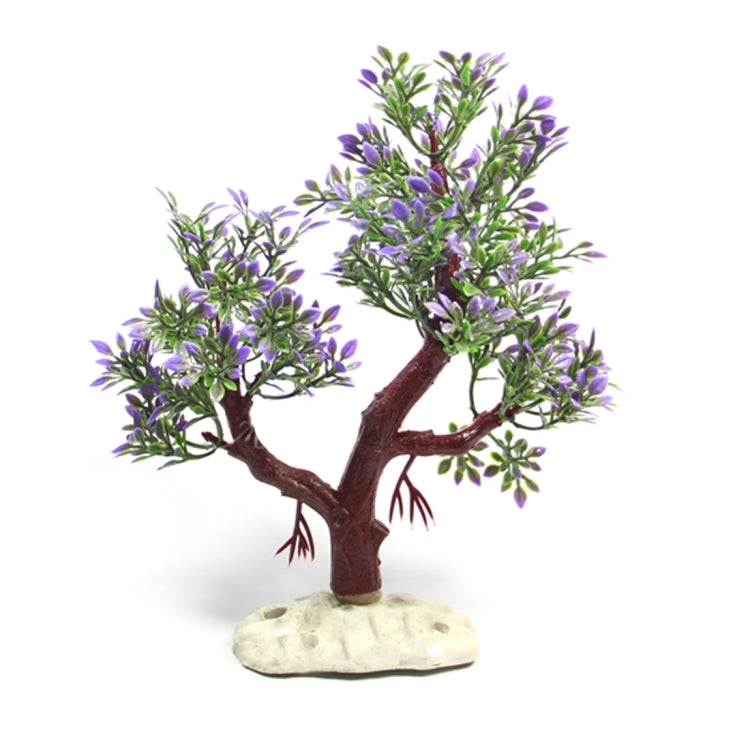 Artificial Tree Plant Grass Figurines Miniatures Aquarium Fish Tank Landscape, Size: 19.0 x 16.0cm
