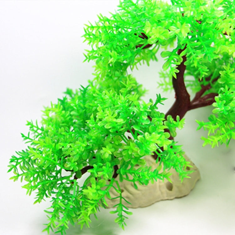 Artificial Tree Plant Grass Figurines Miniatures Aquarium Fish Tank Landscape, Size: 22.0 x 24.0cm