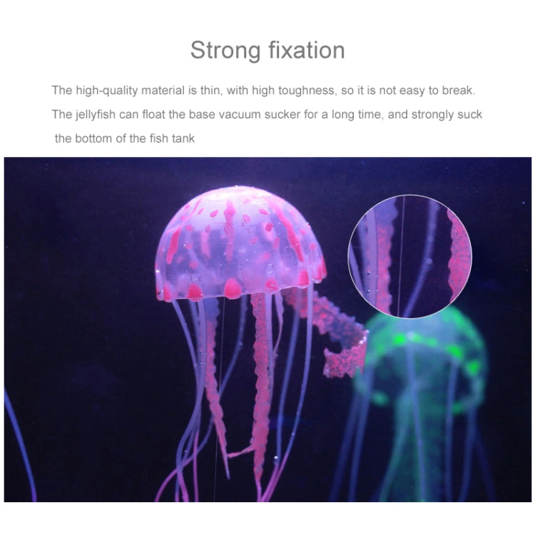 3 PCS Aquarium Articles Decoration Silicone Simulation Fluorescent Sucker Jellyfish, Size: 3.5*11cm