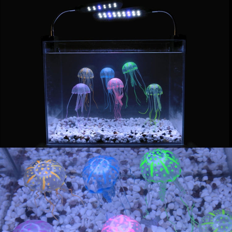 3 PCS Aquarium Articles Decoration Silicone Simulation Fluorescent Sucker Jellyfish, Size: 3.5*11cm