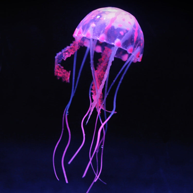 3 PCS Aquarium Articles Decoration Silicone Simulation Fluorescent Sucker Jellyfish, Size: 10*23cm