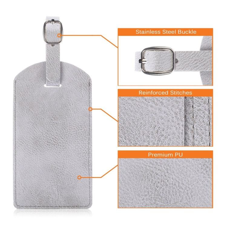 Cowhide Texture PU Luggage Tag Travel Bag Identification Tag