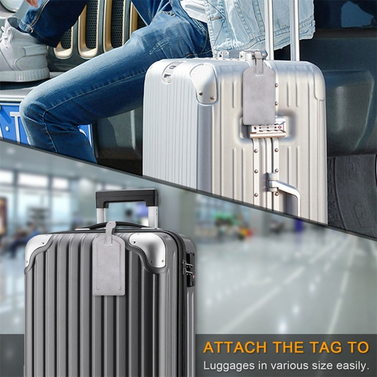 Cowhide Texture PU Luggage Tag Travel Bag Identification Tag