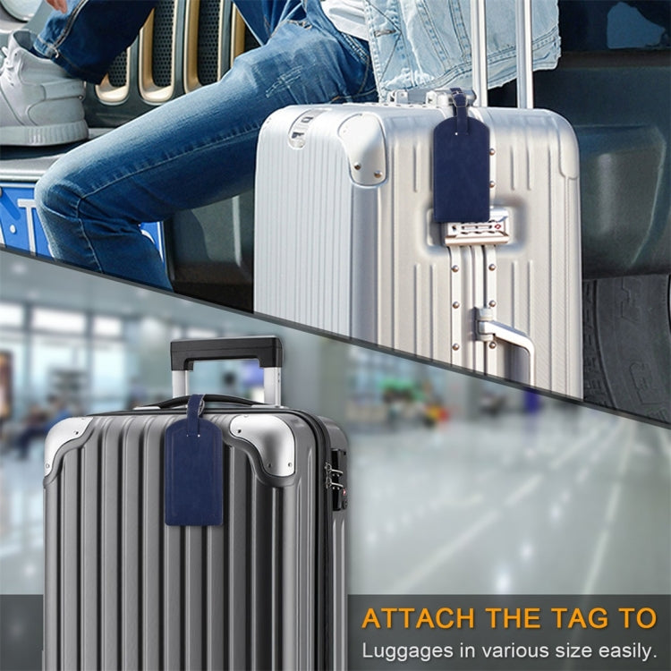 Cowhide Texture PU Luggage Tag Travel Bag Identification Tag