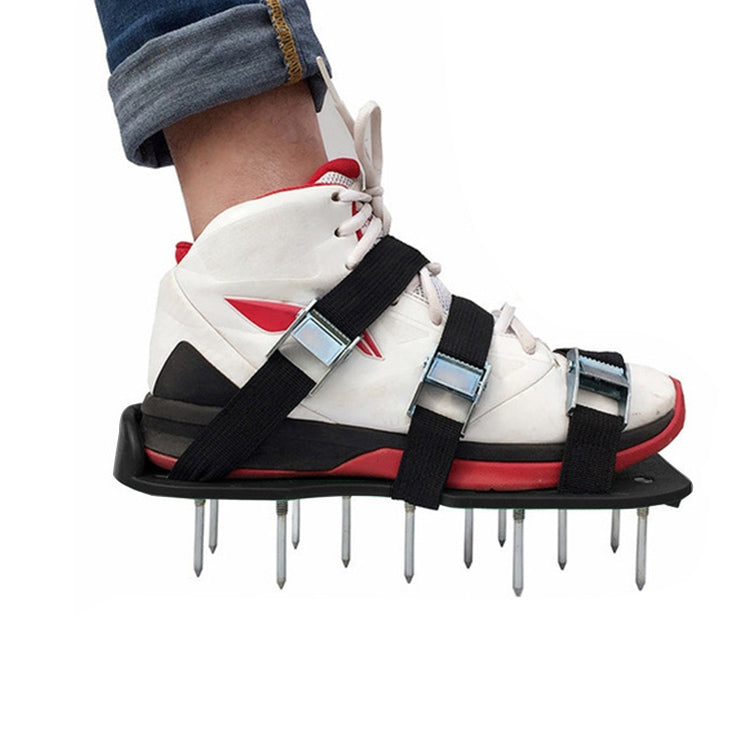 Garden Lawn Garden Tools Grass Ripper Spiked Shoes with 6 Metal Buckles