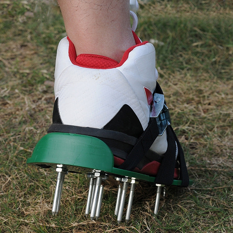 Garden Lawn Garden Tools Grass Ripper Spiked Shoes with 6 Metal Buckles