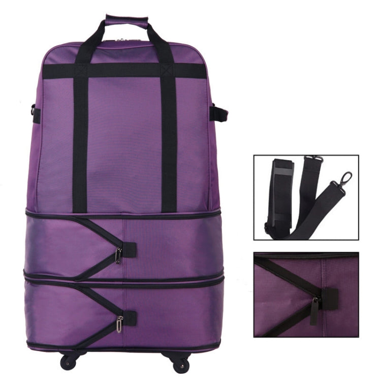 91L Retractable Suitcase Foldable Unisex Suitcase Lockable Travel Spinner Rolling Trolley Clothing Bag