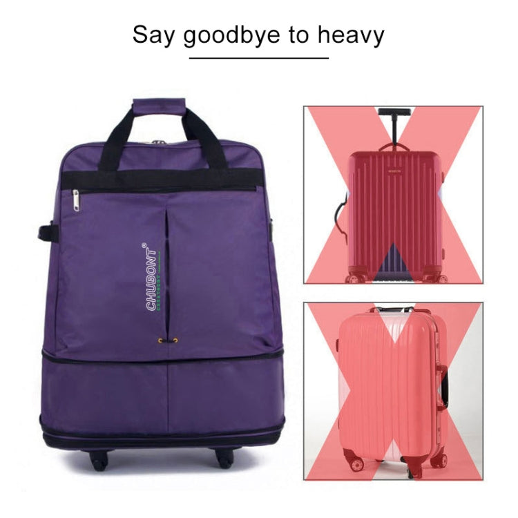 91L Retractable Suitcase Foldable Unisex Suitcase Lockable Travel Spinner Rolling Trolley Clothing Bag