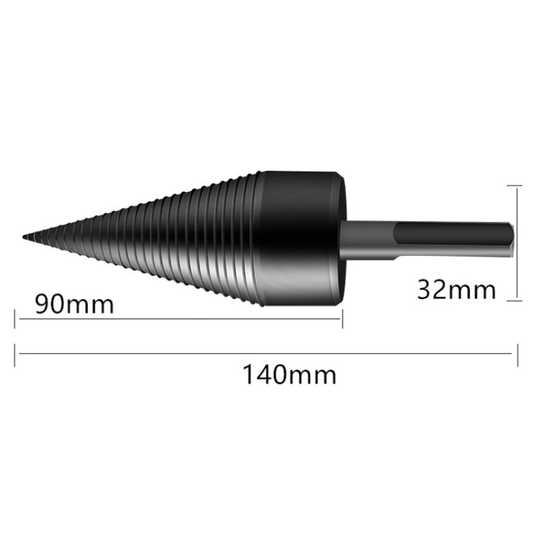 Household Domestic Woodcutter Drill Electric Wooden Split Cone Drill 32mm Square Shank