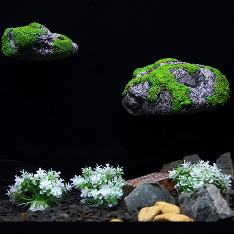 Aquarium Decoration Pumice Suspended Stone Artificial Fish Tank Acuarios Moss Flying Rock Aquatic Ornament Landscape, Middle Size: 9.0 x 14.2cm