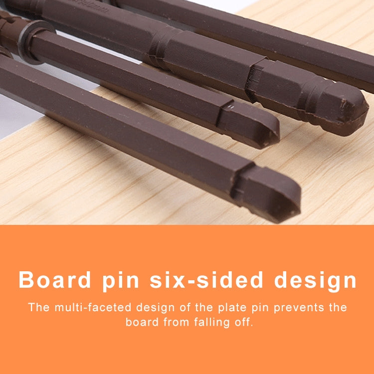 10 PCS Concealed Layer Board Pin Wall Bookshelf Invisible Bulkhead Nail, 10x100mm