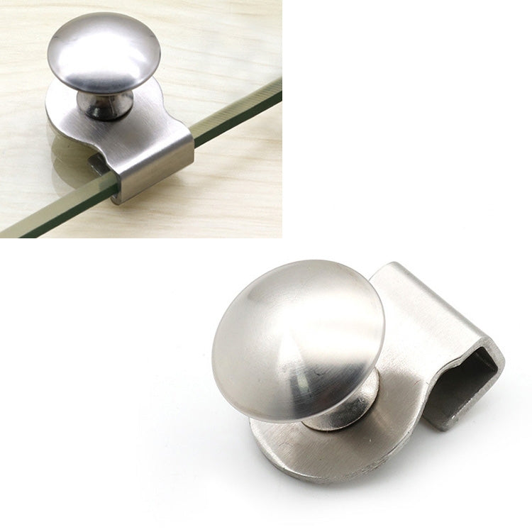 5 PCS Stainless Steel Wire Drawing Open Hole Free Glass Cabinet Door Handle, Size: S