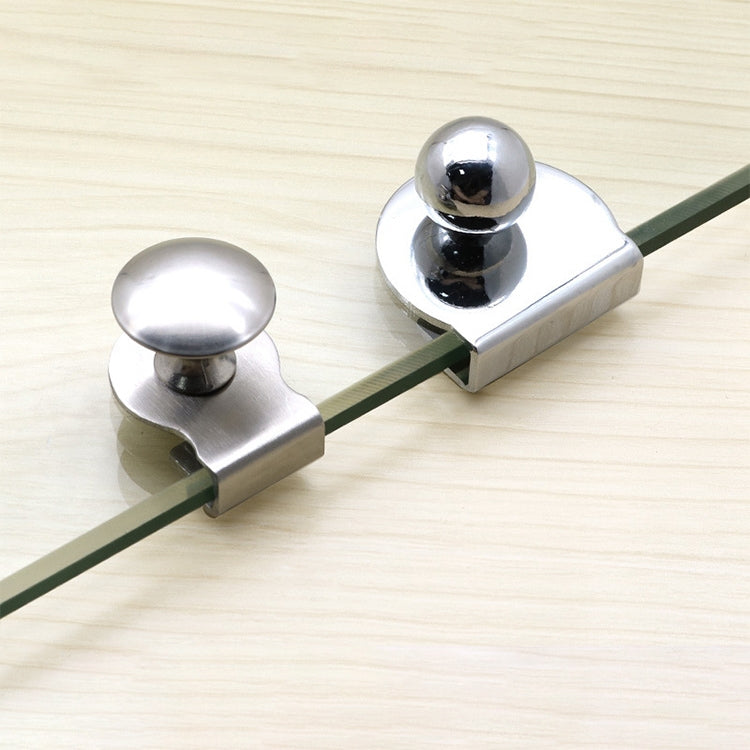 5 PCS Stainless Steel Wire Drawing Open Hole Free Glass Cabinet Door Handle, Size: S