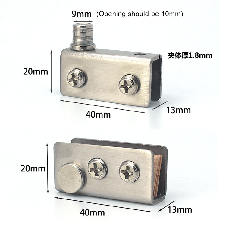 5 PCS Glass Clip Single Door Touching Exhibition Cabinet Hinge