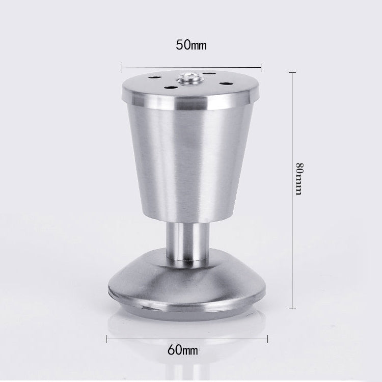 5 PCS Stainless Steel Thickened Adjustable Foot Cup Type Cupboard Foot, 80mm