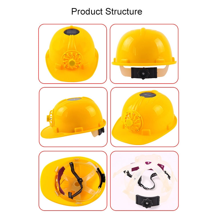 Solar Charging Safety Helmet with Fan Outdoor Hard Hat