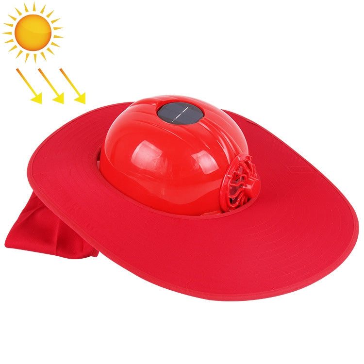 Solar Charging Safety Helmet with Fan & Sunshade Outdoor Hard Hat