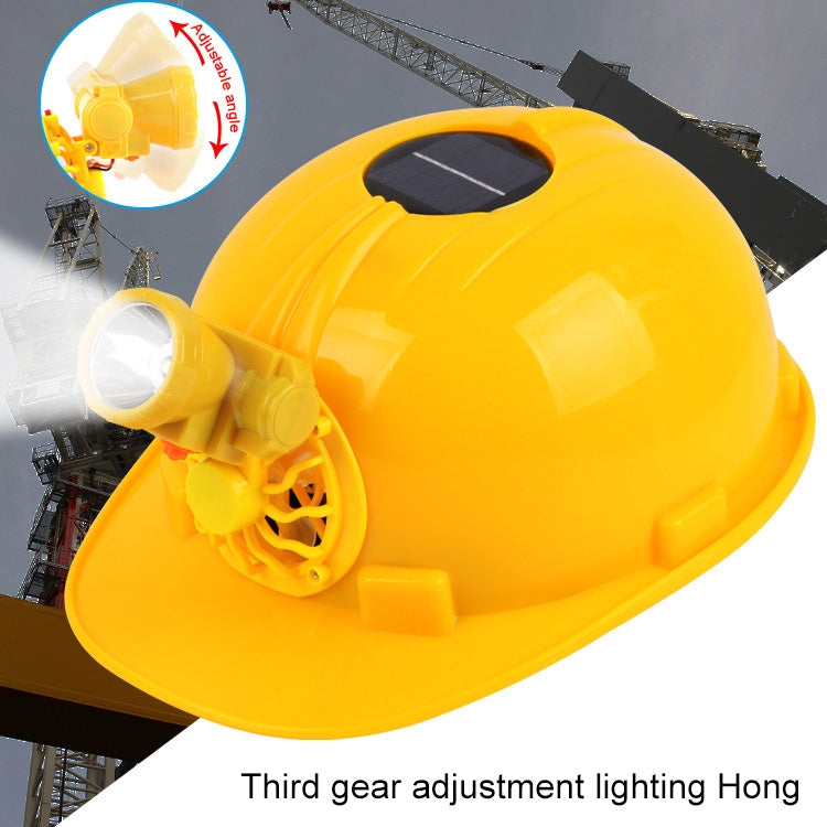Solar Charging Safety Helmet with Fan & LED Light & Sunshade Outdoor Hard Hat
