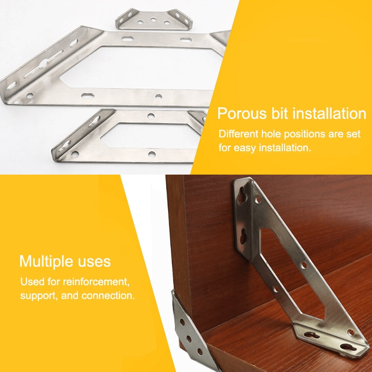 2 PCS Stainless Steel Multifunctional Angle Code 90 Degree Fixed Angle Iron, Specification: XL