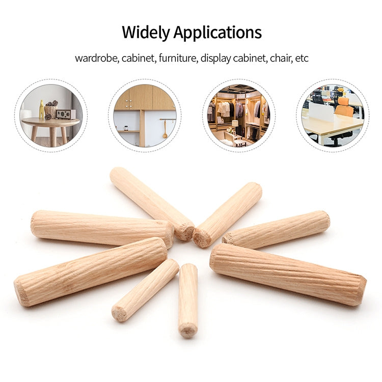 1000 PCS Eucalyptus Round Dowel Tie Plug Furniture Connector, Size: 80x35mm