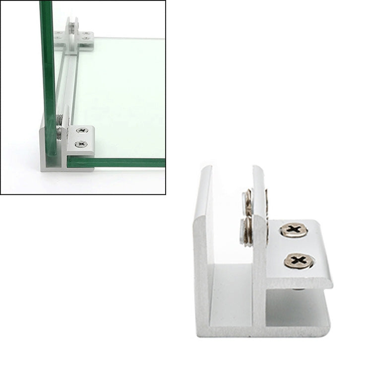 5 PCS Aluminum Alloy Glass Combination Clamp Cabinet Partition Fixing Clip, 90 degrees Cliped 8-10mm