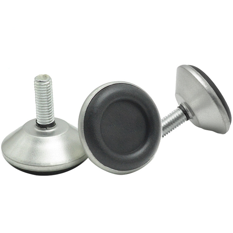 50 PCS M8 50mm Adjustable Support Plastic Chassis Metal Screw Furniture Mat (15mm)