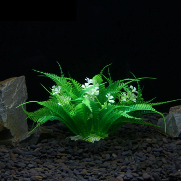 Artificial Tree Plant Grass Figurines Miniatures Aquarium Fish Tank Landscape, Size: 25.0 x 18.0cm