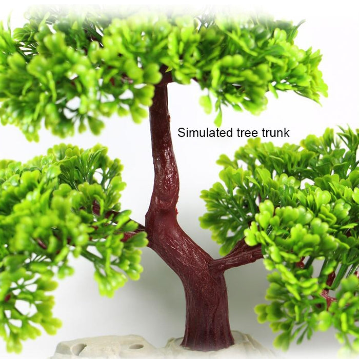 Artificial Tree Plant Grass Figurines Miniatures Aquarium Fish Tank Landscape, Size: 24.0 x 17.0cm