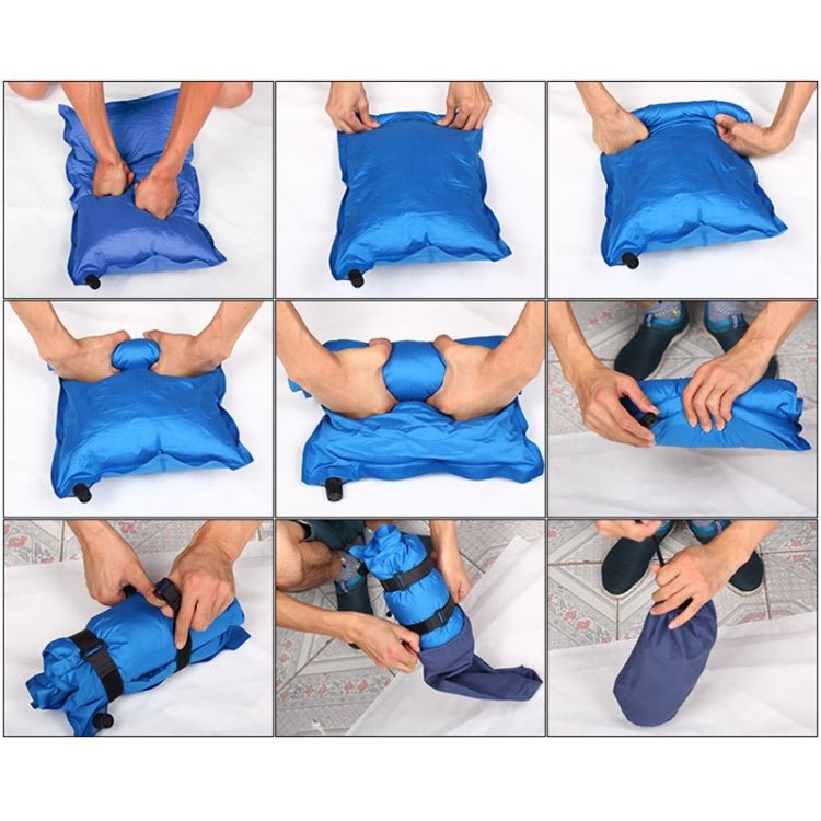 Automatic Inflatable Air Cushion Pillow Portable Outdoor Travel Pillow, Random Color Delivery