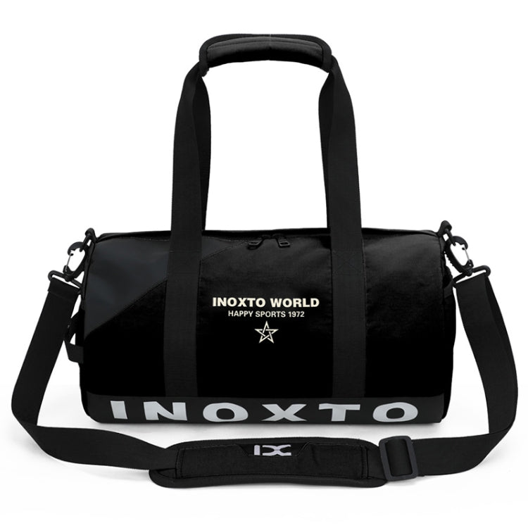 IX LK8074 Alphabet Printing Cylinder Shape Bottom Waterproof One-shoulder Portable Yoga Travel Bag for Men / Women, Size: 40 x 24 x 24cm