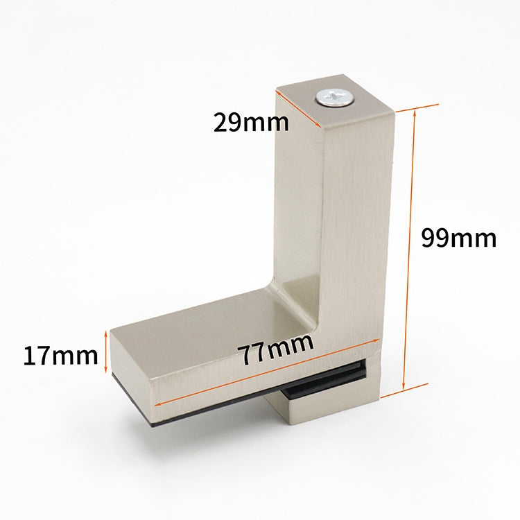 2 PCS 6-28mm F Type Brushed Zinc Alloy Fixed Clip Glass Wood Layer Board Bracket