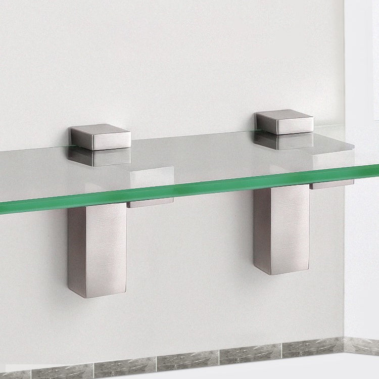 2 PCS 6-28mm F Type Glossy Polished Zinc Alloy Fixed Clip Glass Wood Layer Board Bracket