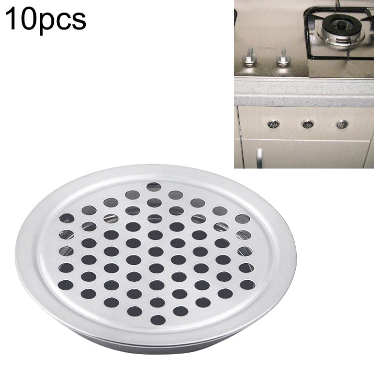 100 PCS 29mm Flat Surface Cabinet Round Air Vent Stainless Steel Louvered Grille Cover Vents with Little Holes