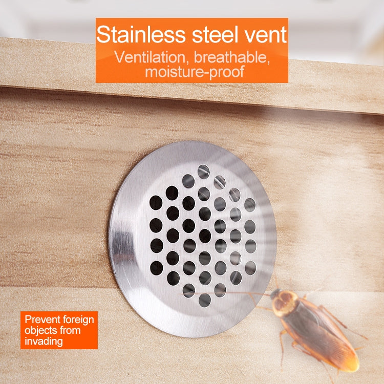 100 PCS 29mm Bevel Surface Cabinet Round Air Vent Stainless Steel Louvered Grille Cover Vents with Little Holes