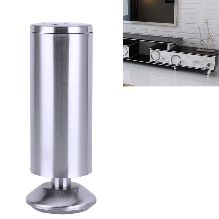 5 PCS Stainless Steel Wire Drawing Thickened Column Sofa Furniture Cabinet Foot, Height: 150mm