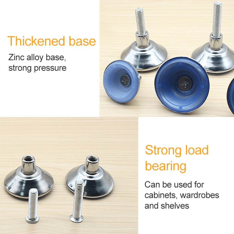 20 PCS Horn Shaped Adjustable Foot Pad, M8 (Wire Length) 20-59mm Bottom