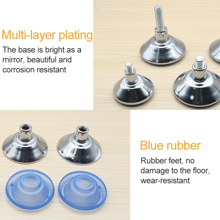 20 PCS Horn Shaped Adjustable Foot Pad, M10 (Wire Length) 40-59mm Bottom