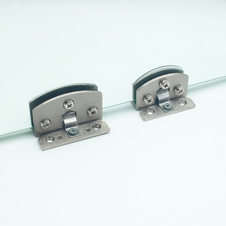 3 PCS Open Hole Free Brushed Surface Glass Hinge, Size: S, 3-7mm